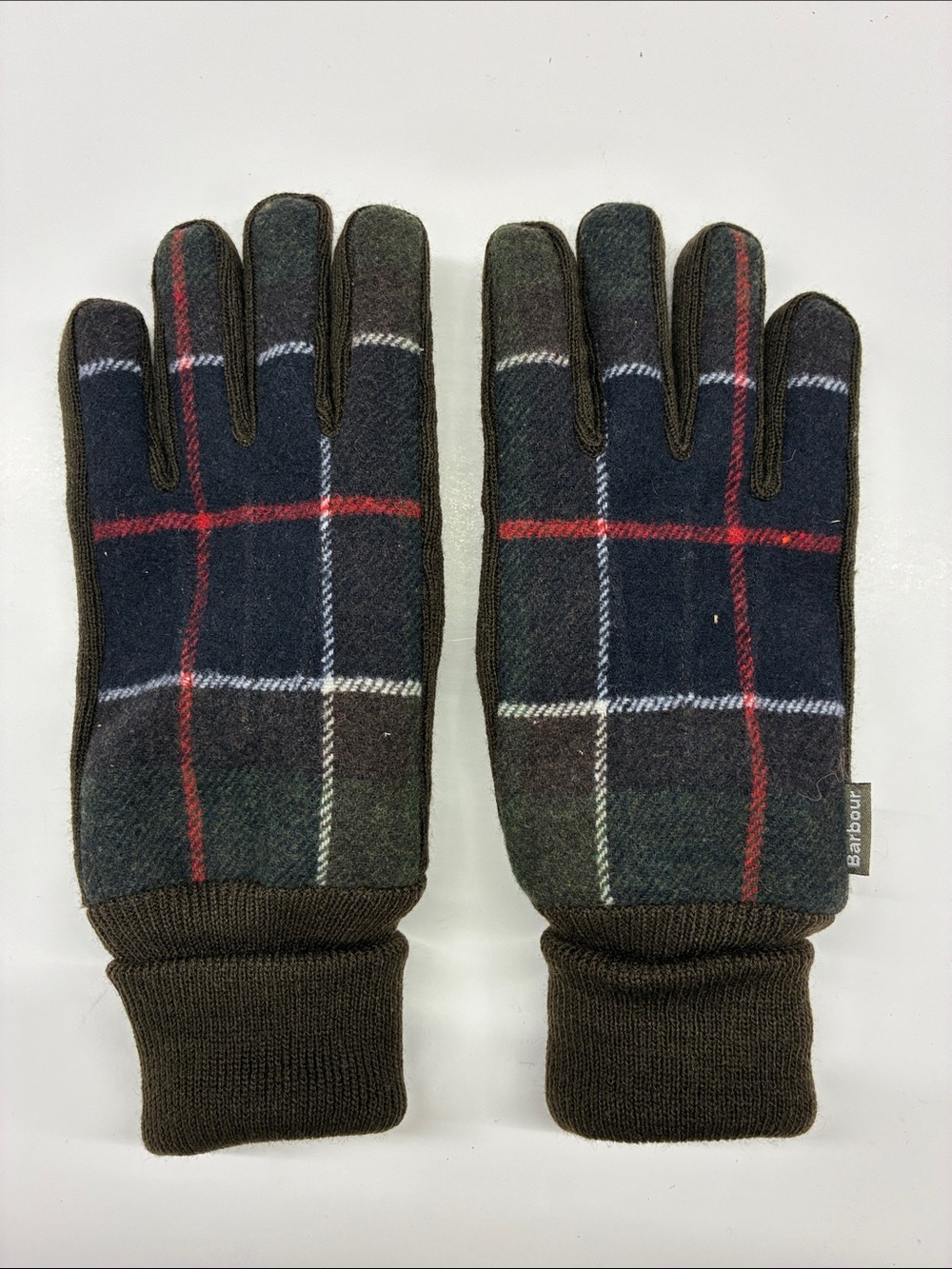 NEW Barbour Plaid Wool-Blend Men's Gloves Size Large
